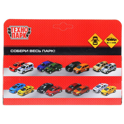 4690590199657 Машина металл TOYOTA "land Cruiser матовый"дл12,5см,откр дв,инерц,черн,в кор Технопарк