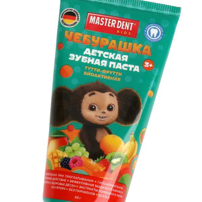 Зубная паста Чебурашка тутти-фрутти, 65 г MASTER DENT в кор.24шт