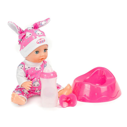 Пупс озвучивает 20см, пьет, пишет, закр. глазки, 3акс КАРАПУЗ в кор.24шт