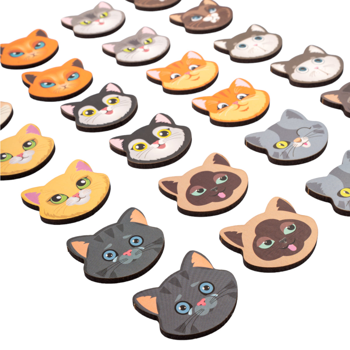 Игра настольная деревянная МЕМО "Коты" (24 фишки в коробке) Bois de terre lointaine