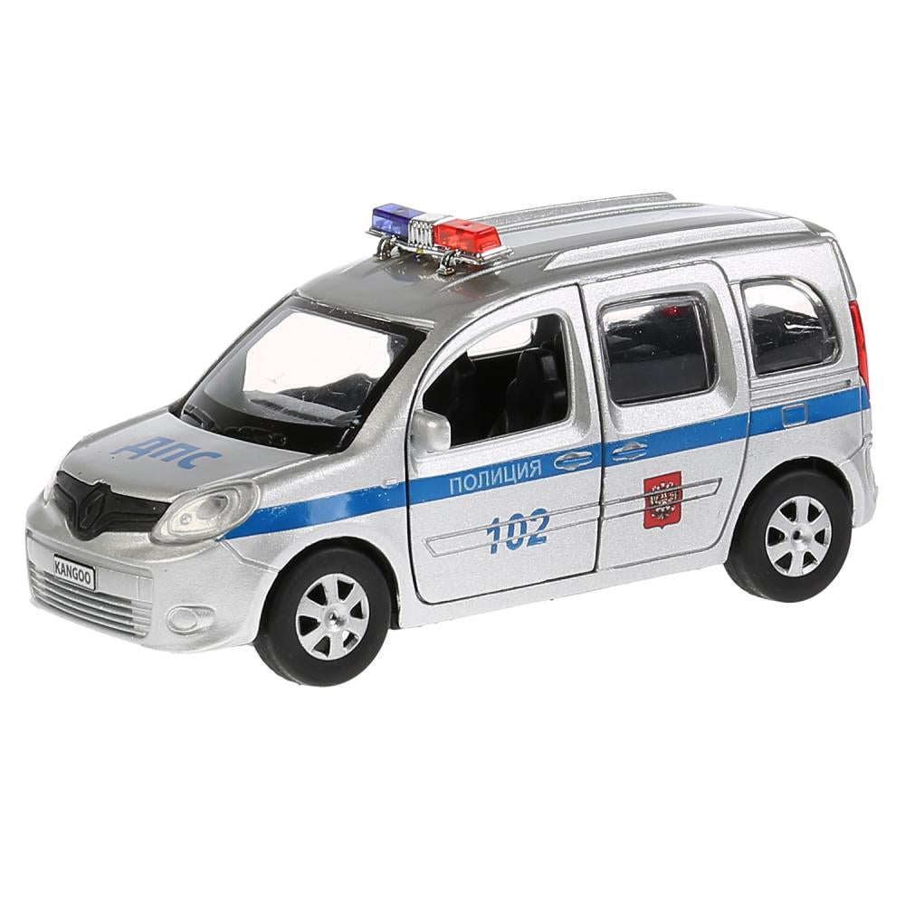ТМ Технопарк. Машина металл "RENAULT KANGOO ПОЛИЦИЯ" 12см, открыв. двери, инерц. в кор. в кор.2*36шт