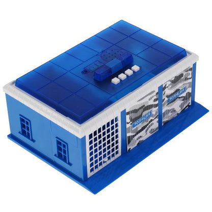 Игрушка пластик свет- ПОЛИЦЕЙСКИЙ УЧАСТОК 22 см, ворота, УАЗ ХАНТЕР,кор. Технопарк в кор.2*18шт