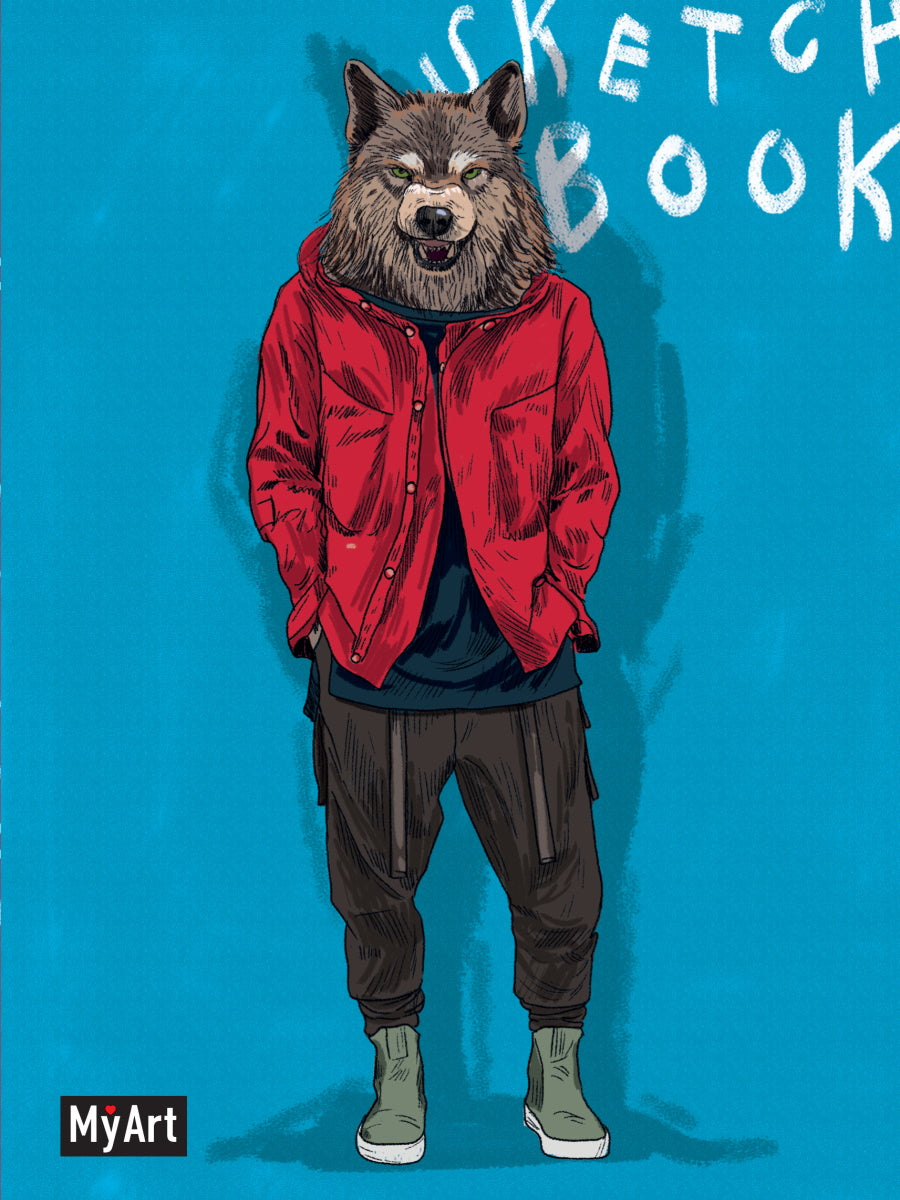 MyArt. СКЕТЧБУК "НА СТИЛЕ" ВОЛК