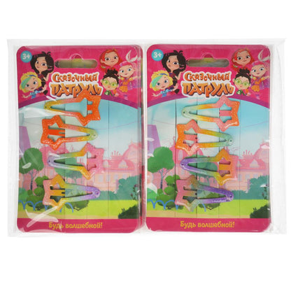 Accessoires pour/devochek СКАЗОЧНЫЙ ПАТРУЛЬ 4 заколки на карт. dans le paquet. МИЛАЯ ЛЕДИ уп-10шт в кор.100уп
