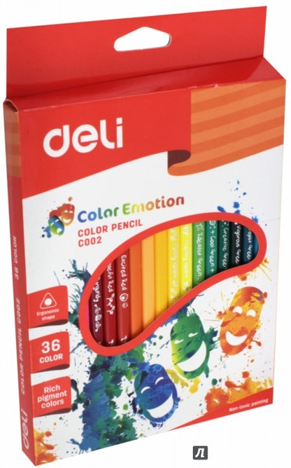 Карандаши 36цв Color Emotion трехгранные (EC00230)