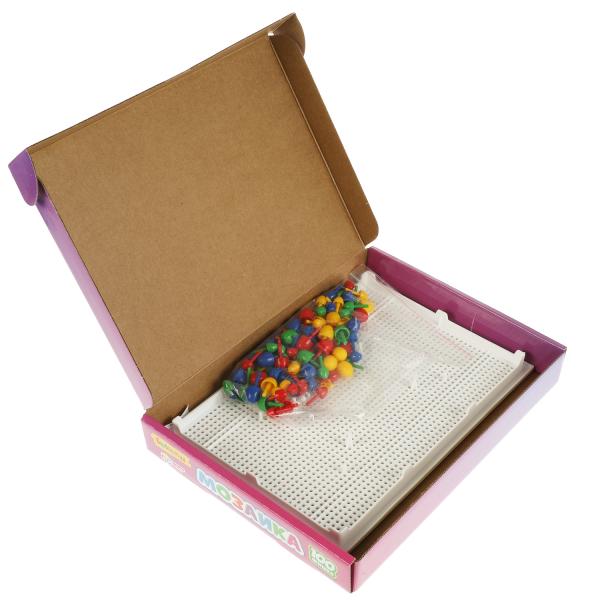 БАРБОСКИНЫ. Mosaïque en plastique. 100 poissons. 4 jours. Pôle 280х200мм. Умные игры в кор.16шт