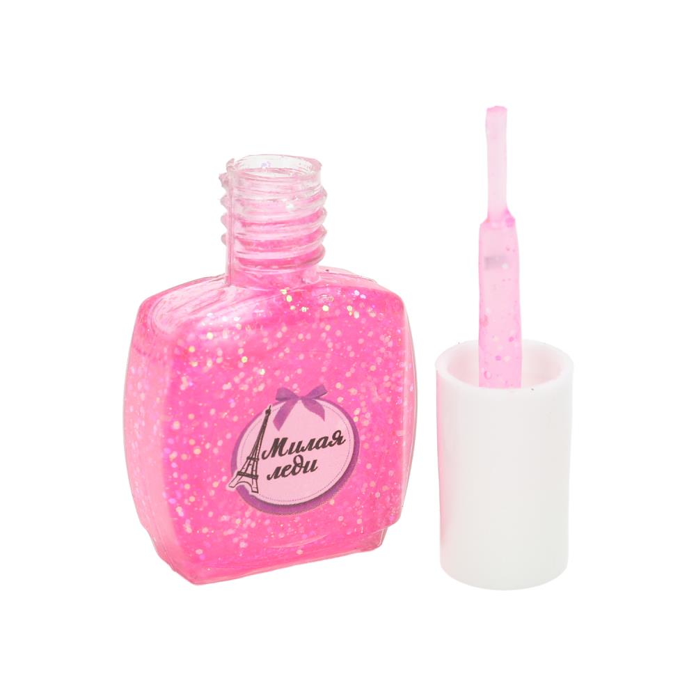 Косметика ДЛЯ ДЕВОЧЕК laque pour bébé rose en plastique МИЛАЯ ЛЕДИ в кор.2*240шт