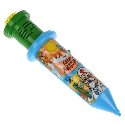 Умка. Музыкальный шприц "Корней Чуковский" 30 муз.стихов,песен,звуков,свет,блист.,бат., арт.HT576-R