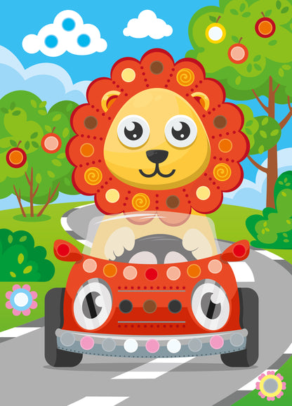 Аппликация из пуговиц "Львенок" 180х250 (европодвес)