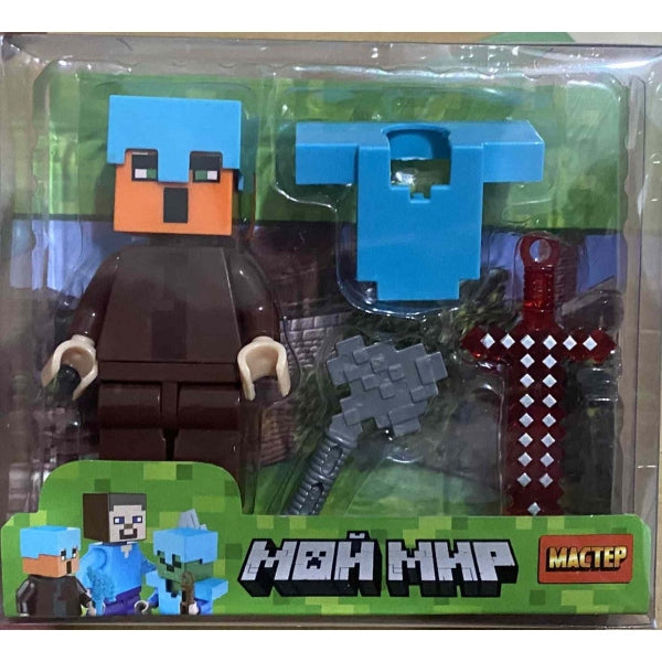 Figurine de construction pour mon monde avec accessoires MAC en cor.120