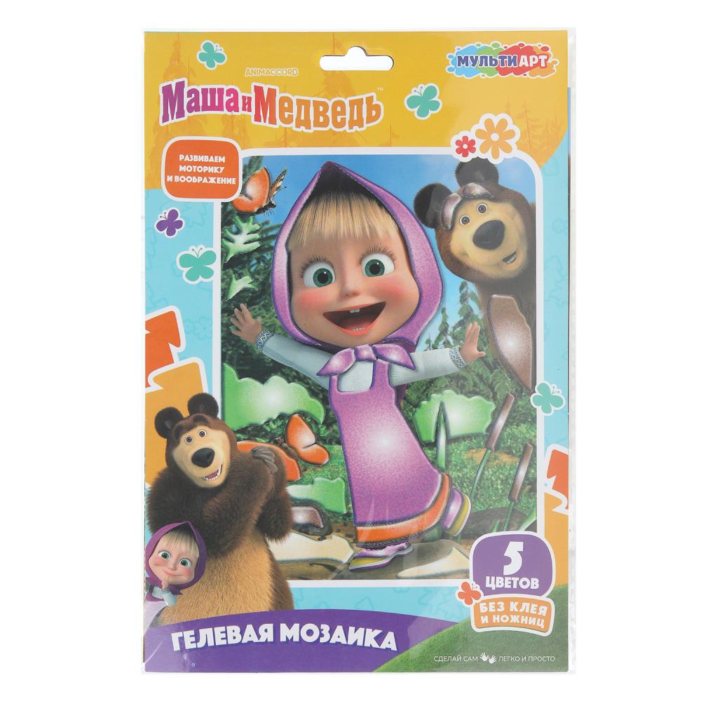 Аппликация гелевая Маша и Медведь МУЛЬТИ АРТ в кор.100шт