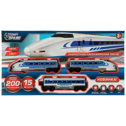 Железная дорогазвук свет-, длина пути 200, кор.48*25*6,5см ТЕХНОДРАЙВ в кор.2*12шт