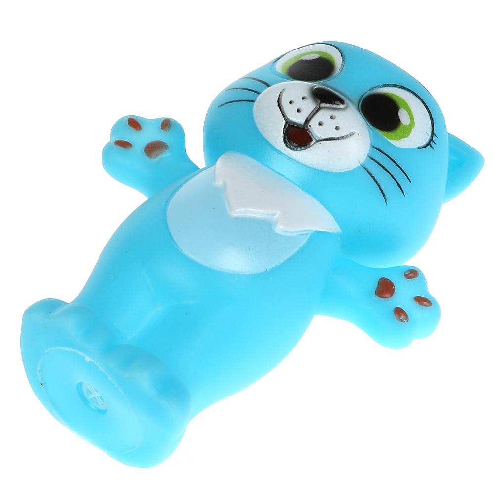 Игрушка для ванны котик 9 см, в сетке, КАПИТОШКА в кор.2*240шт