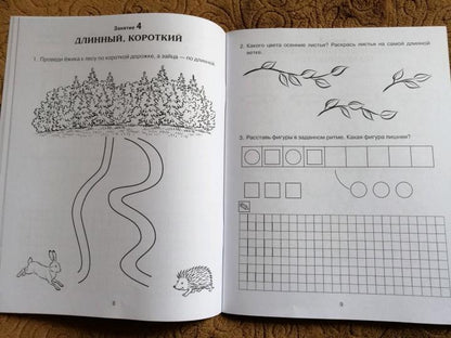 Сычева. Formation d'éléments mathématiques pour les enfants de 4 à 5 lettres. Рабочая тетрадь 1-го года обучения