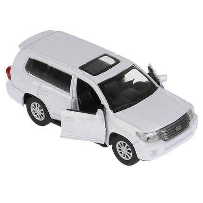 CRUISER-WT262770 Машина металл TOYOTA LAND CRUISER длина 12,5 см, двери, инерц, белый, кор. Технопар