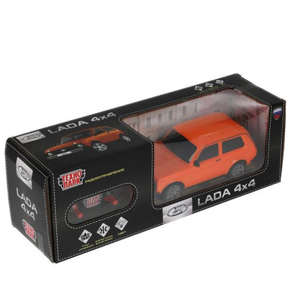 LADA4X4-18L-OR327393 Машина р/у LADA 4x4 18 см, свет, оран, кор. Технопарк в кор.24шт