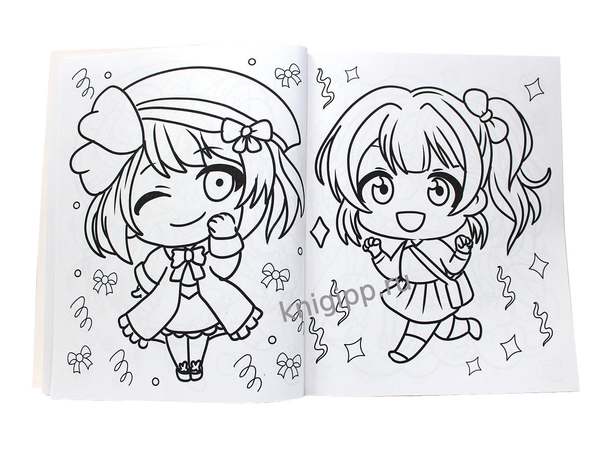 РАСКРАСКА АНИМЕ. МАЛЫШКИ ЧИБИ