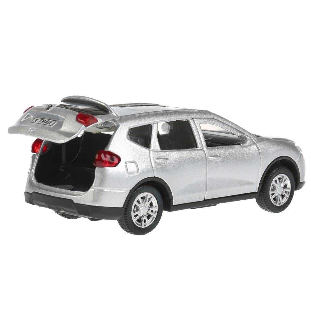 ТМ Технопарк. Машина металл "NISSAN X-TRAIL" 12см, открыв. двери, инерц, СЕРЕБР. в кор. в кор.2*36шт