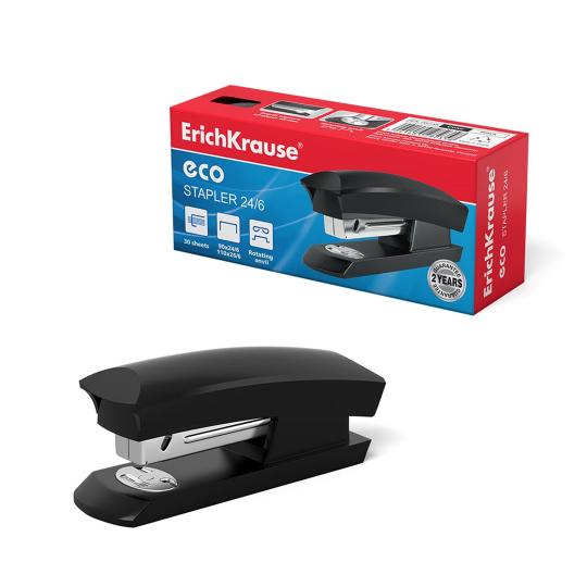 ErichKrause® Степлер №24/6 "Eco" до 30л черный (поштучно) арт.28235