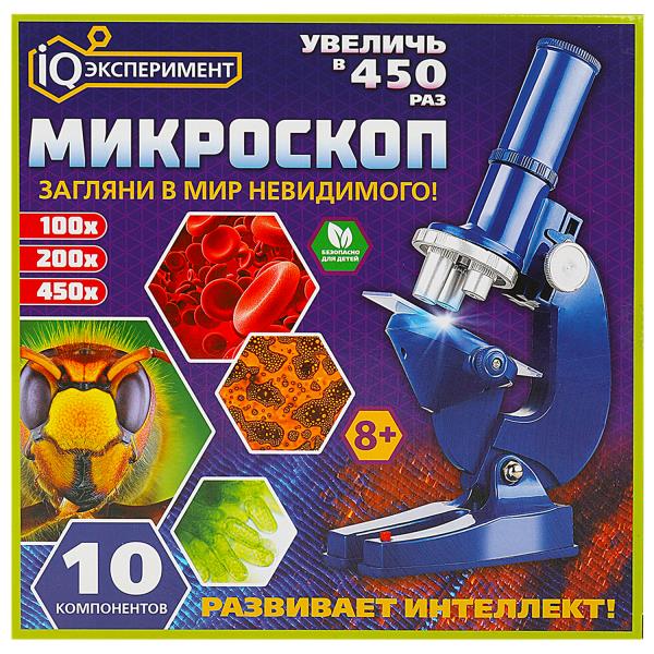 Микроскоп "iq эксперименты", 10 деталей, кор.19*23,7*8,5см ИГРАЕМ ВМЕСТЕ