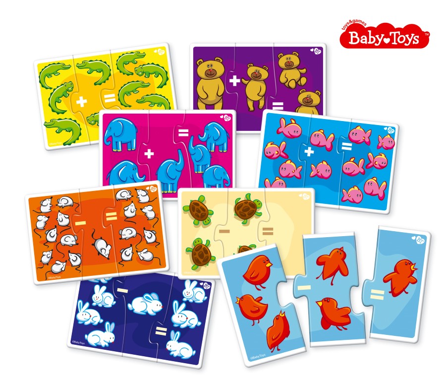Пазлы тройные "Складываем-вычитаем" 24 эл Jouets pour bébé (макси)