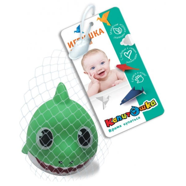 Игрушка для ванны акула 8 см, в сетке, КАПИТОШКА в кор.2*240шт