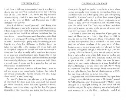 Different Seasons (Четыре сезона)