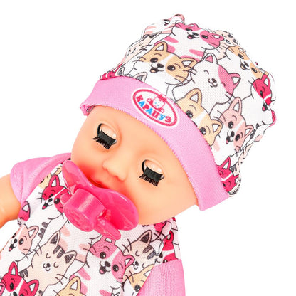 Пупс озвучивает 25см, Шаинский музыка пьет, пишет, закр. глазки, 4акс, 100 фраз КАРАПУЗ в кор.24шт