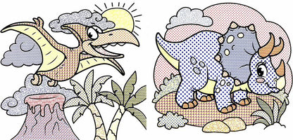 Раскраска водная. Динозавры. 24х23 см. 12 стр. ГЕОДОМ (ISBN нет)