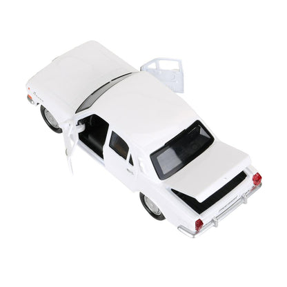 Машина металл ГАЗ-2401 ВОЛГА длина 12 см, двери, багажник, инерц, белый, кор. Технопарк в кор.2*36шт