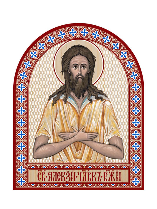 Икона аркой Алексий человек Божий (на дереве): 95 х 120