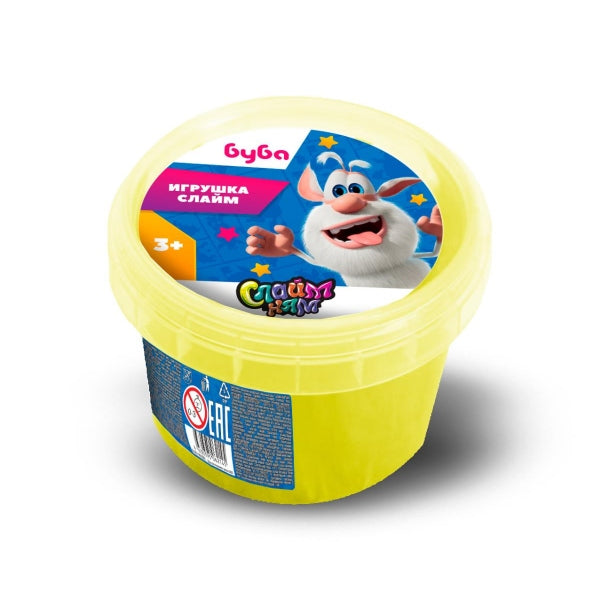 Игрушка слайм БУБА прозрачный цветной 100 г Слайм-Ням в кор.48шт