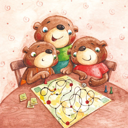 Мишка в домике. Vous pouvez le faire avec vos amis. (168 cartes, poteaux + instructions)