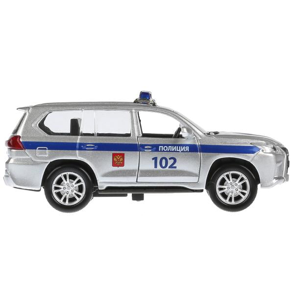 Машина металл свет-звук "LEXUS LX-570 ПОЛИЦИЯ"12см, откр. двери, инерц.в кор. Технопарк в кор.2*36шт