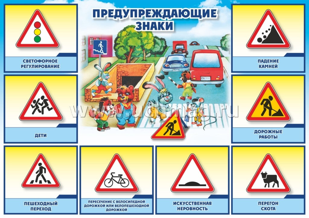 Комплект плакатов. Дорожные знаки