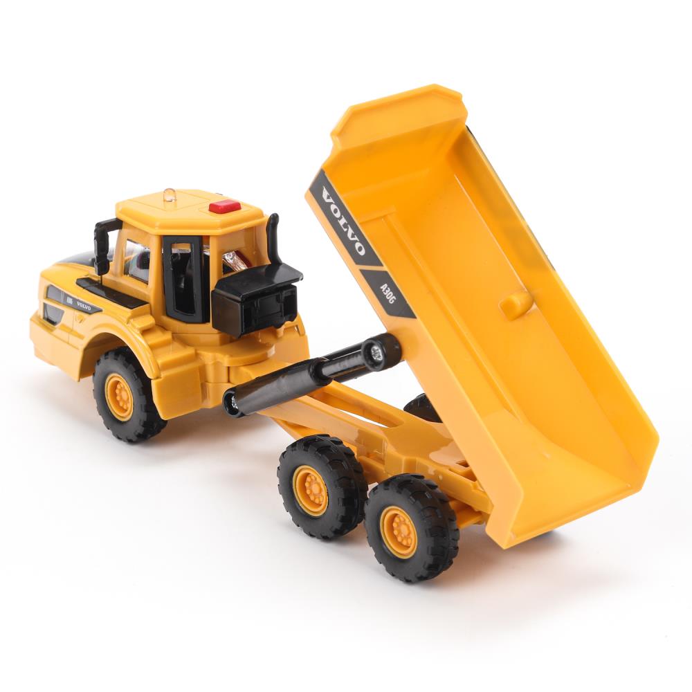 Machine en métal de couleur noire VOLVO КАРЬЕРНЫЙ САМОСВАЛ 16 см, двер, подв дет, кор. Parc technologique dans le cor.2*36шт