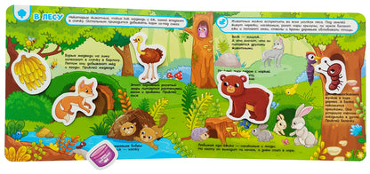 Кто где живет, кто что ест. Книга с липучками