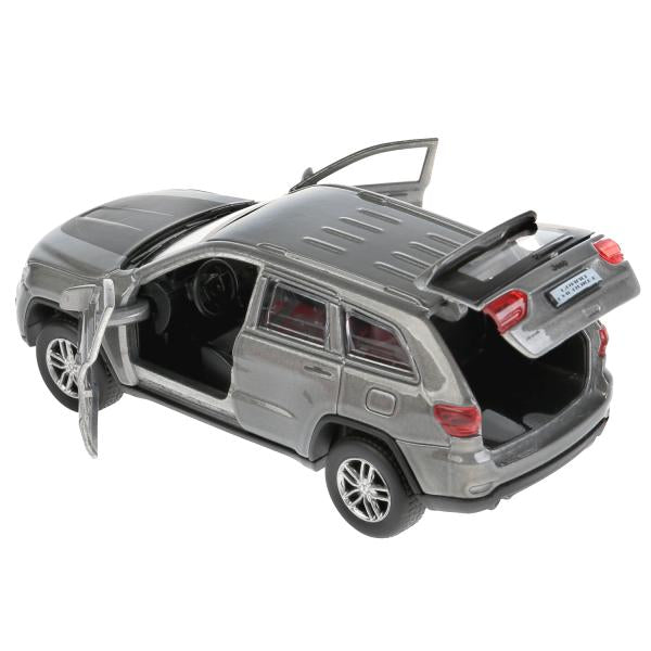 Машина металл "jeep grand cherokee" 12см, открыв. двери, инерц., серый в кор. Технопарк в кор.2*36шт
