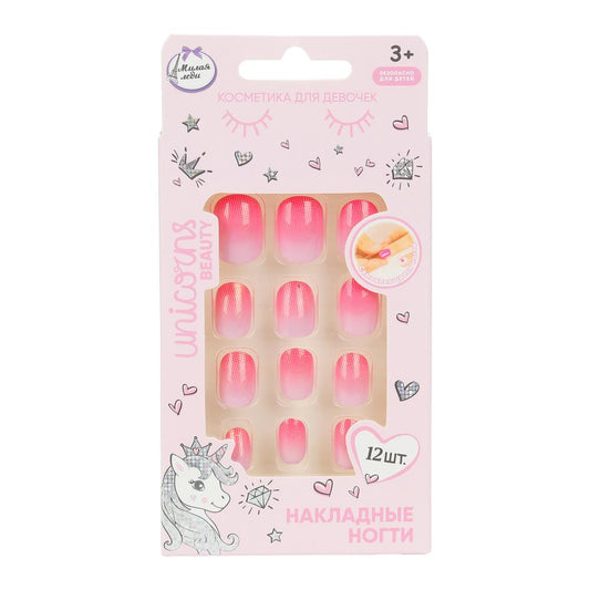 Накладные ногти-единорог в коробке МИЛАЯ ЛЕДИ в кор.60*12шт