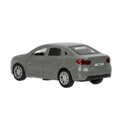 Машина металл LADA Vesta 11,5 см, двери, темно-серый, кор. Технопарк в кор.2*36шт