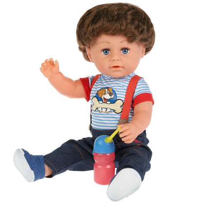 Кукла Никита, 6 функций, 40см, пьет, писает, плачет наст. слезами, с аксесс. в кор Карапуз в кор.4шт