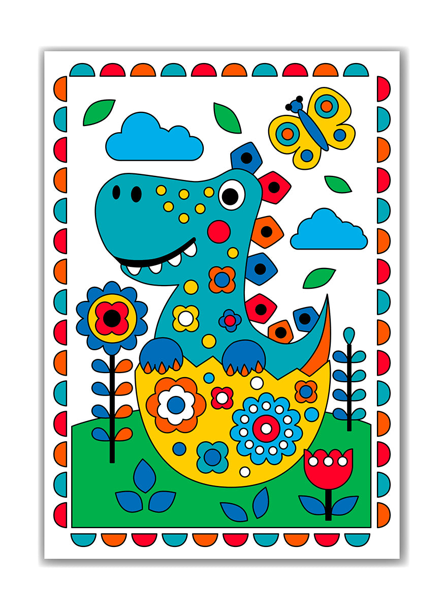 Набор для творчества. Раскраска "Динозаврик"