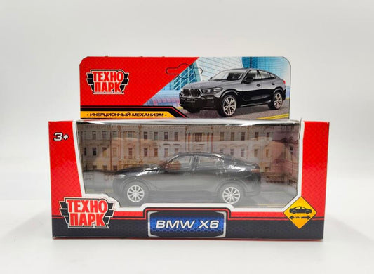 Машина металл BMW X6 длина 10,5 см, инерц, черный, в кор. - в кор.2*36шт