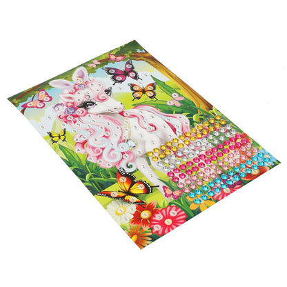 Аппликация стразами в пакете 15*21 см единорог МУЛЬТИ АРТ в кор.100шт