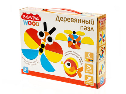 Пазл деревянный 29 эл Baby Toys Wood (35 картинок)