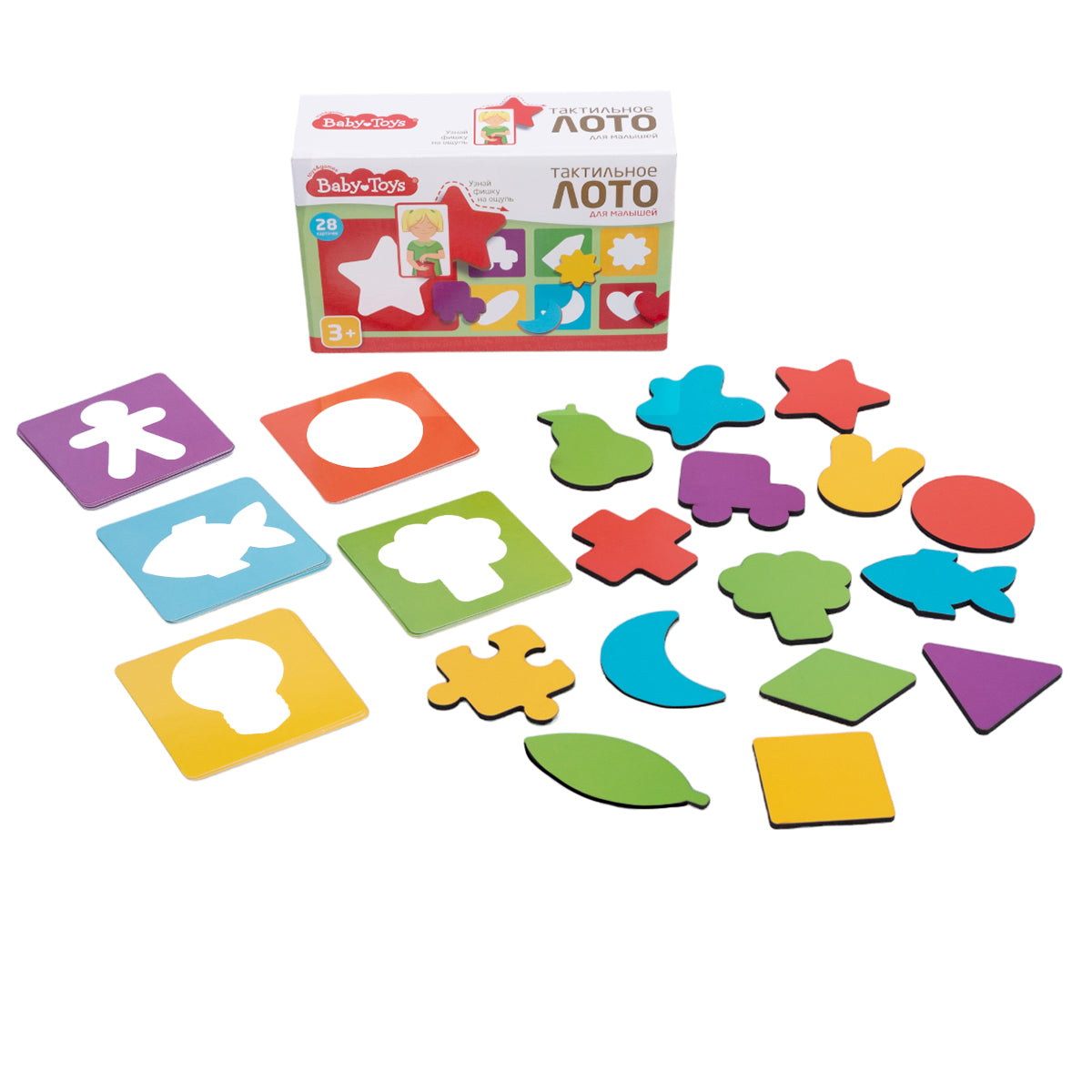 Лото "Тактильное для малышей" (28 деревянных фишек) Baby Toys