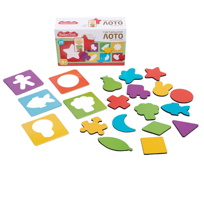Лото "Тактильное для малышей" (28 деревянных фишек) Baby Toys