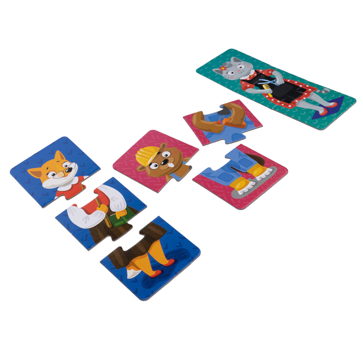 Пазлы тройные "Звери и профессии" 24 эл Baby Toys (макси)