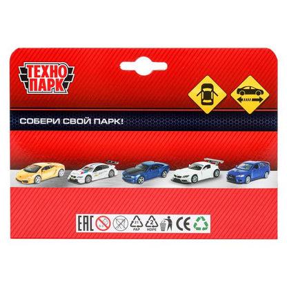 Машина металл MITSUBISHI lancer evolution, 11,4 см, двери, инерц., кор. Технопарк в кор.2*48шт