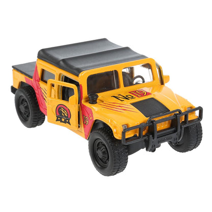 Технопарк. Модель "Hummer H1 Пикап" 12см+динозавр 9см, метал дв.,баг.инерц. арт.SB-18-09-H1+DINO(WB)
